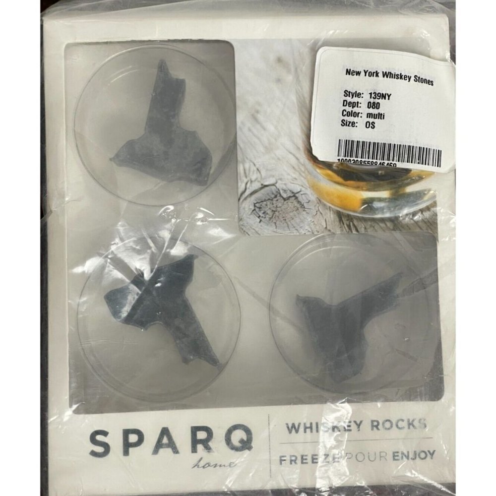 Sparq Home Set of 3 State of New York Shaped Whiskey Rocks